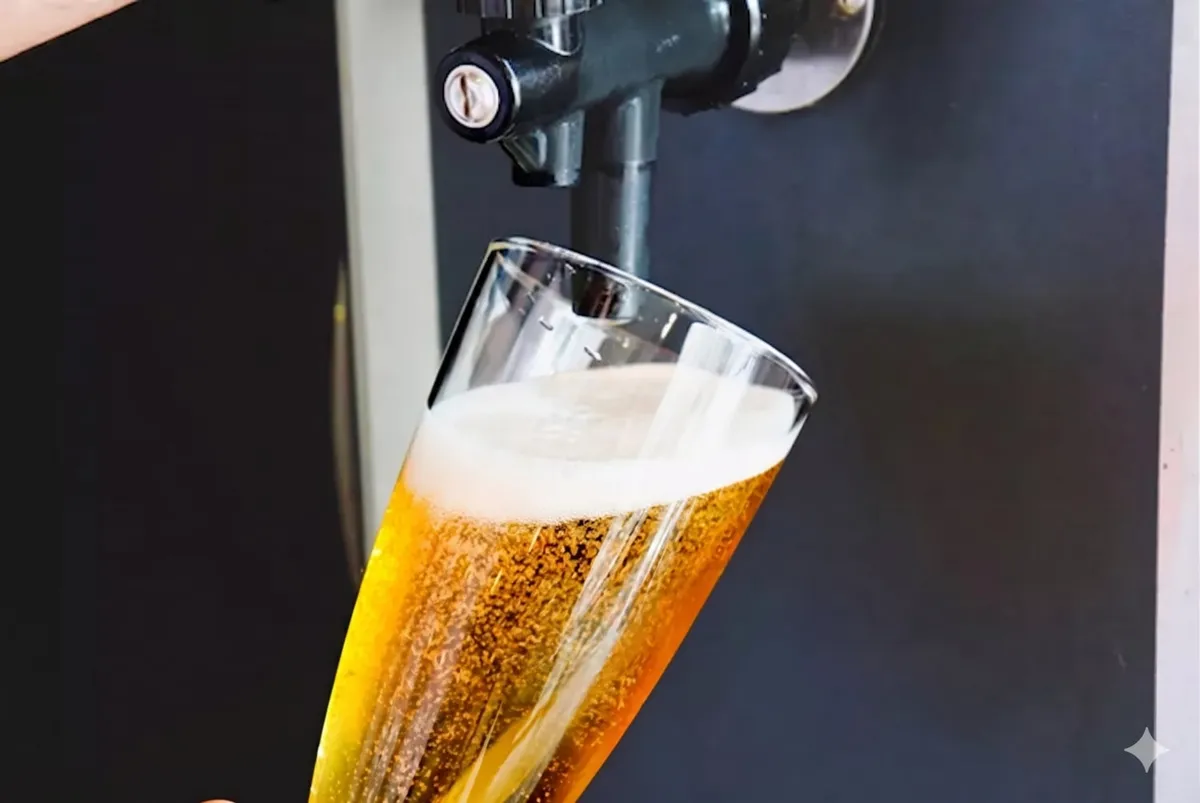 セルフ形式で楽しめるオリオンビールのサーバー