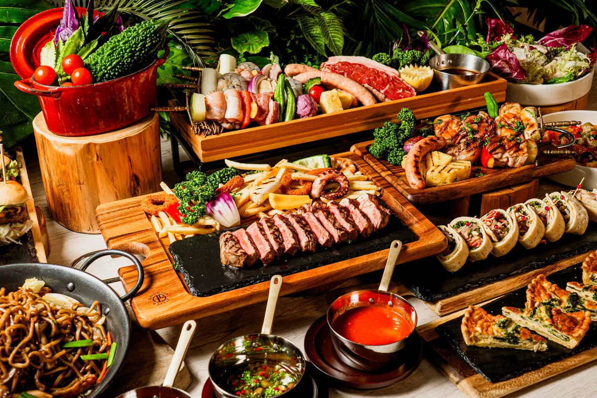 ボリューム満点のBBQ料理イメージ