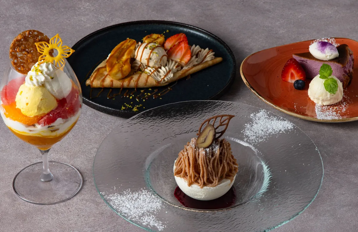 モンブランや紅芋のチーズケーキなど秋の味覚たっぷりのスイーツ